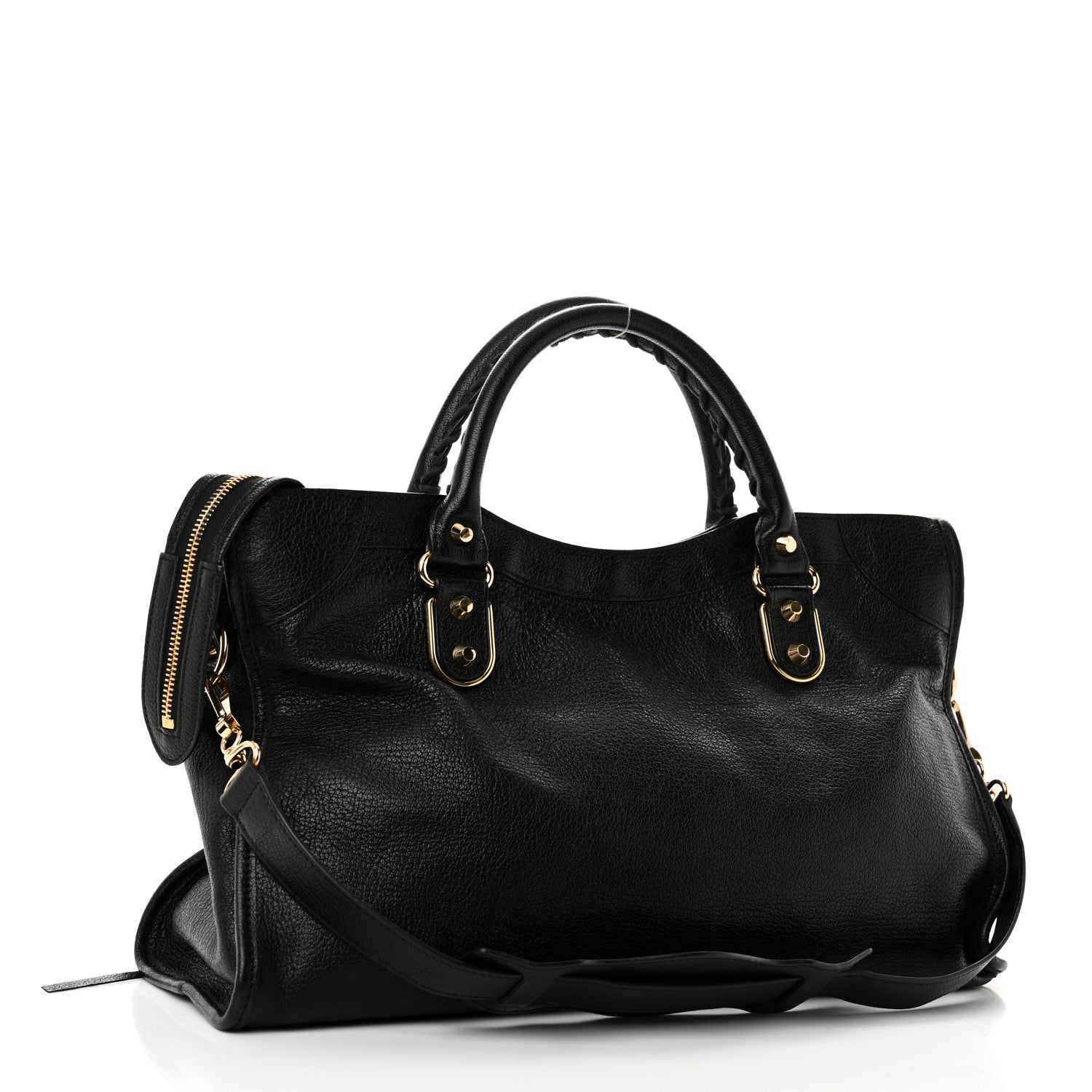 Balenciaga Chevre Gold Metallic Edge Hardware City Black 4 of 11