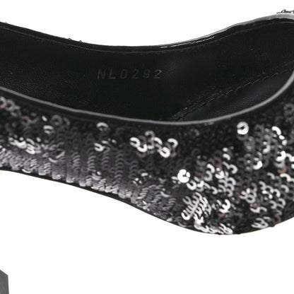 Louis Vuitton Sequin Sparkle Pumps 38 Argent 8 of 9