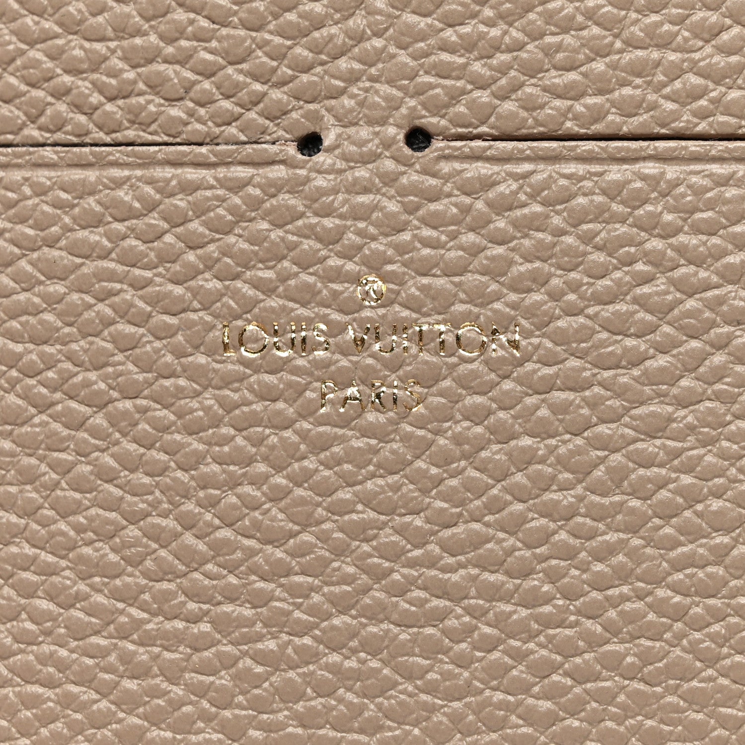 Louis Vuitton Calfskin Felicie Chain Wallet Card Holder Insert Tourterelle 6 of 6