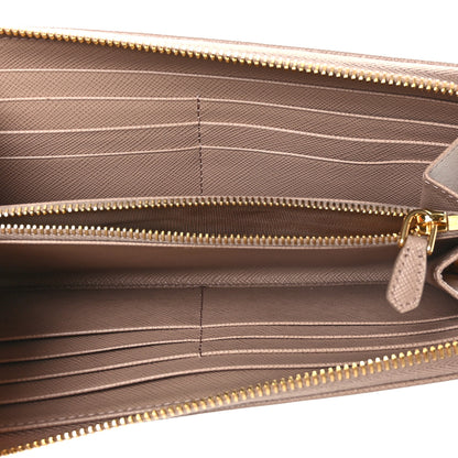 Prada Saffiano Metal Zip Around Wallet Cipria 5 of 6