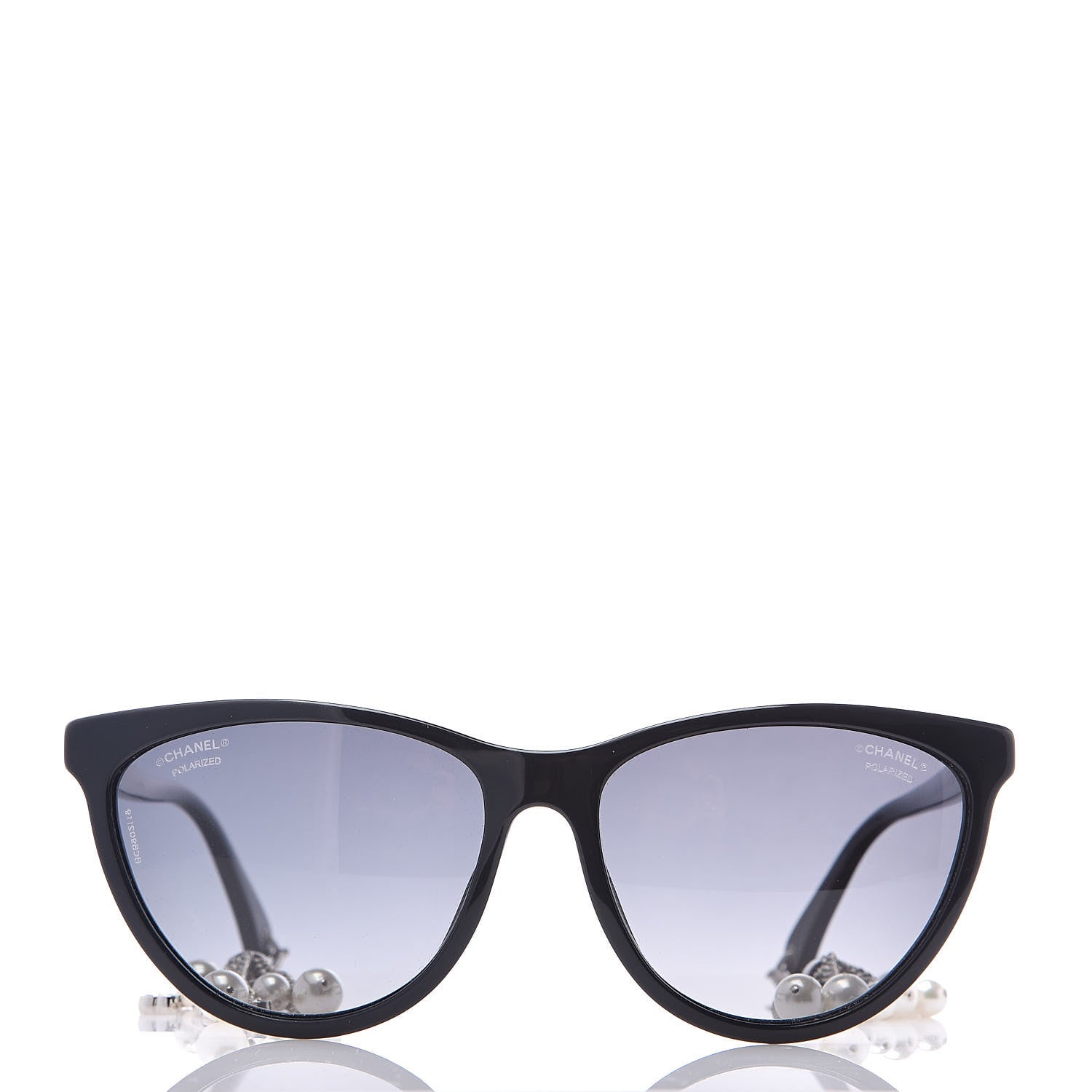 Chanel Acetate Fantasy Pearl Cat Eye Sunglasses 5341-H Black 4 of 6