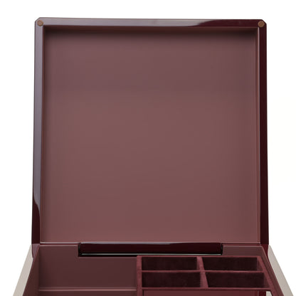Hermes Lacquered Wood Smooth Taurillon Facettes Jewelry Box 6 of 8