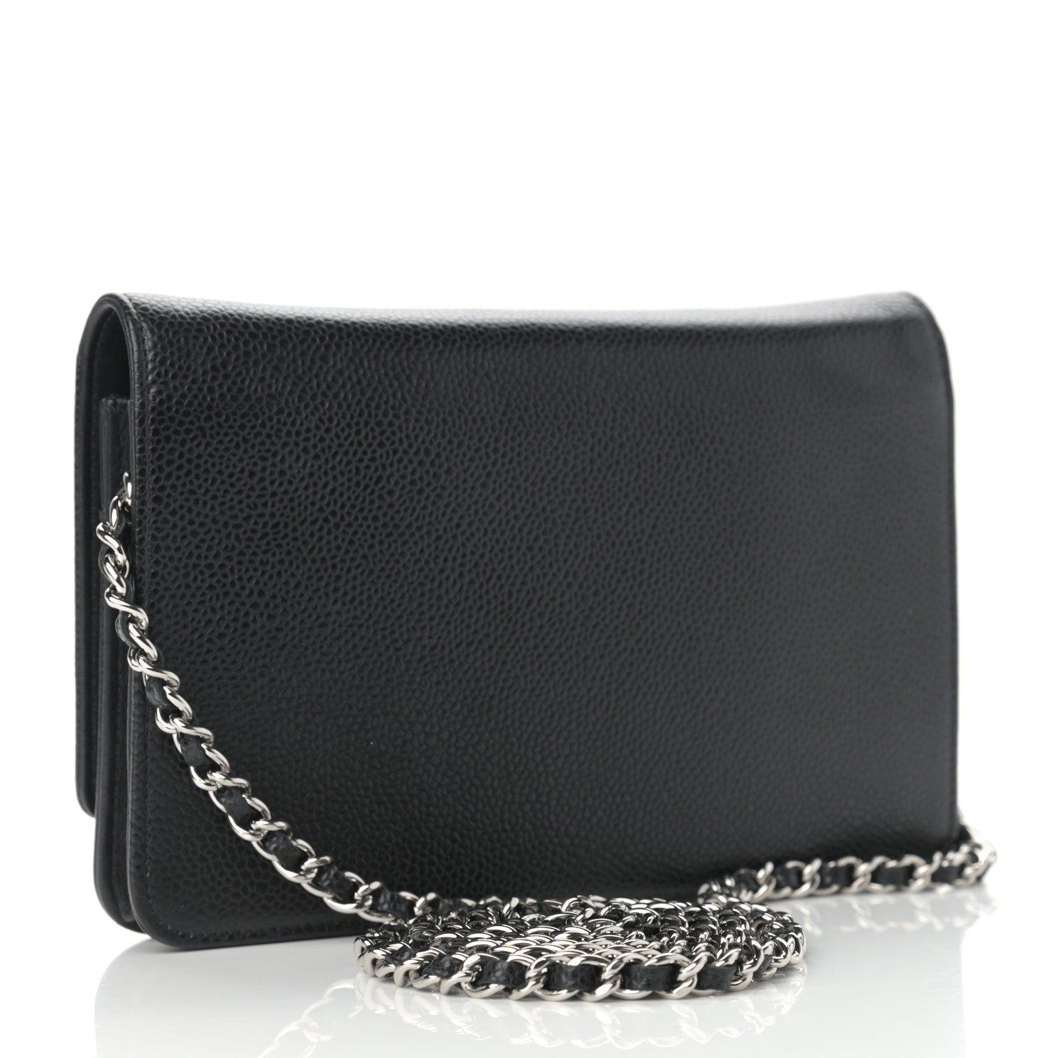 Chanel Caviar Timeless CC Wallet On Chain WOC Black 3 of 11