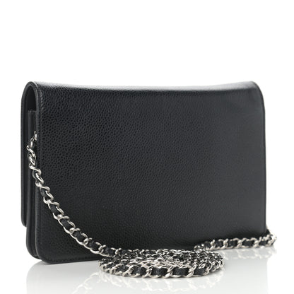 Chanel Caviar Timeless CC Wallet On Chain WOC Black 3 of 11