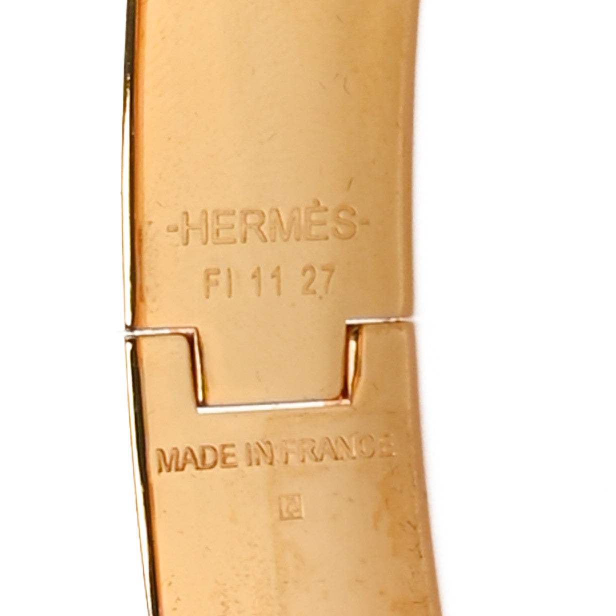 Hermes Enamel Narrow Clic Clac H Bracelet GM White 4 of 4
