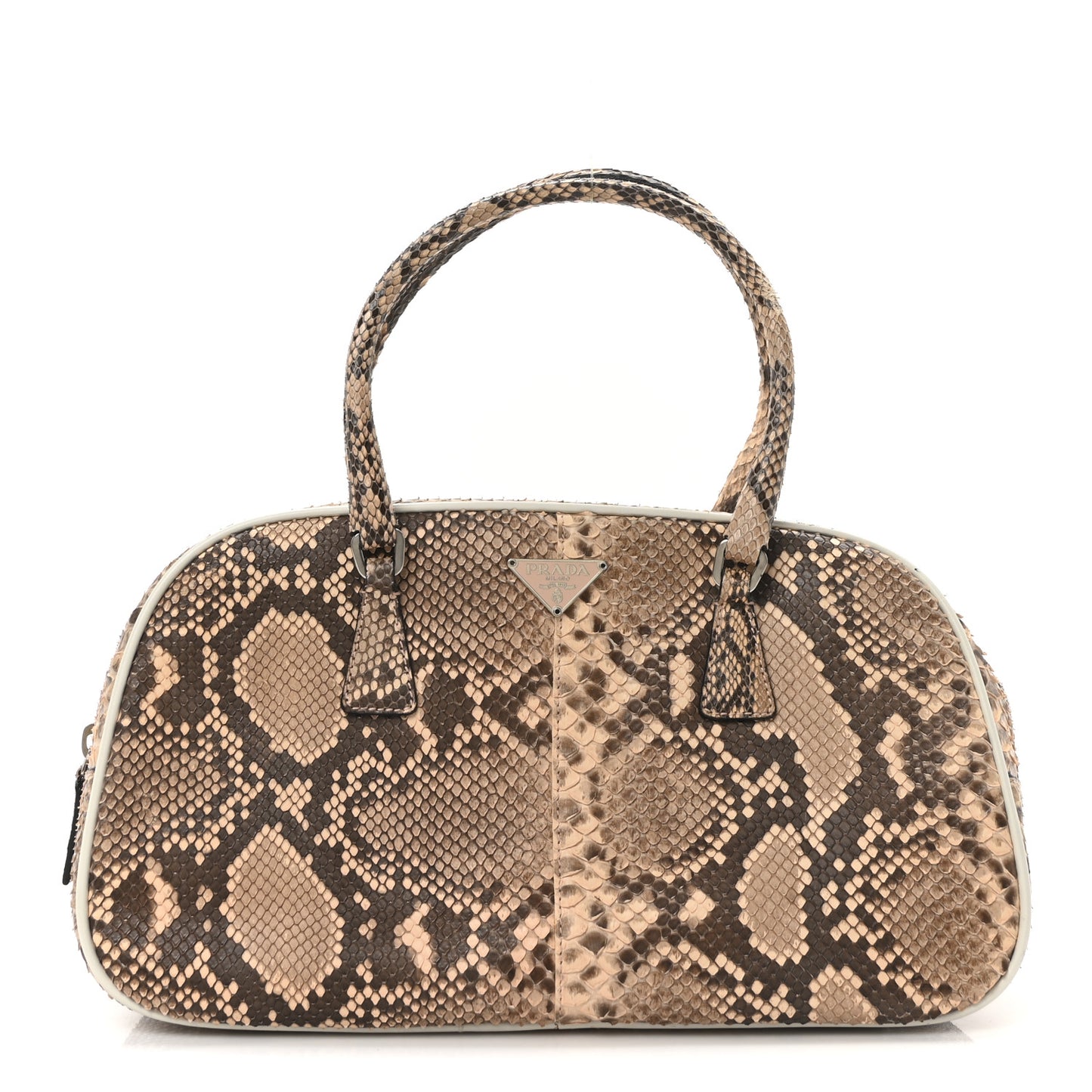 Snakeskin Bowler Beige
