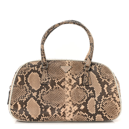 Prada Snakeskin Bowler Beige 1 of 10