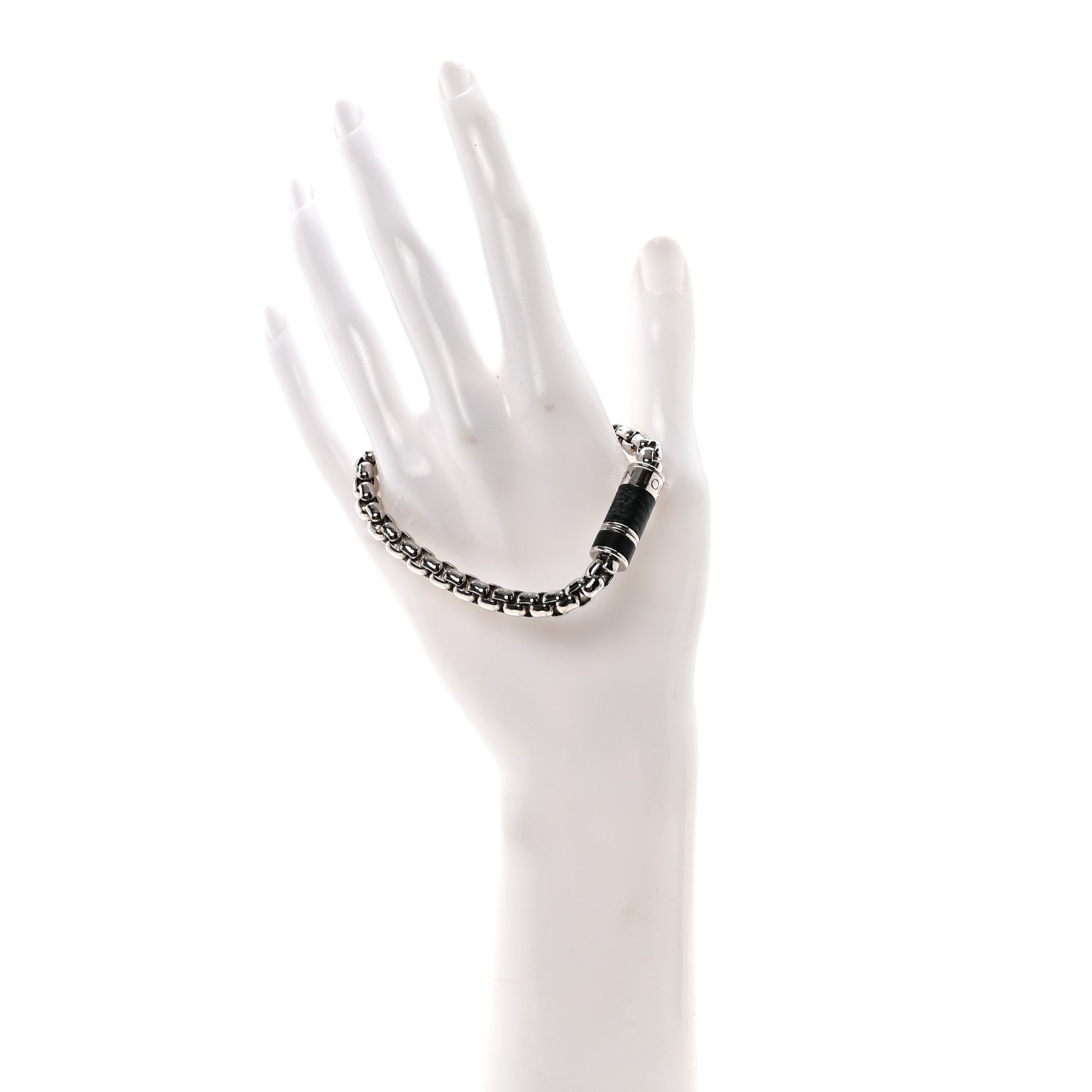 Louis Vuitton Monogram Eclipse Chain Bracelet Silver 2 of 4