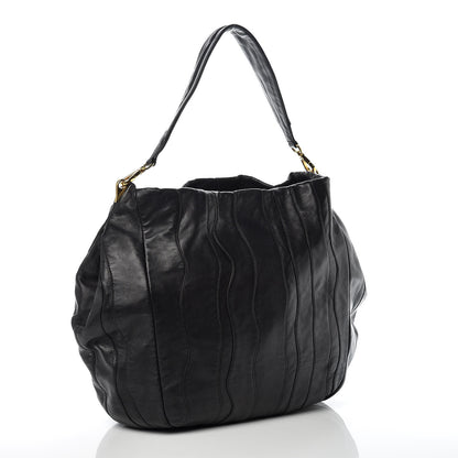 Prada Soft Calfskin Hobo Black 3 of 10