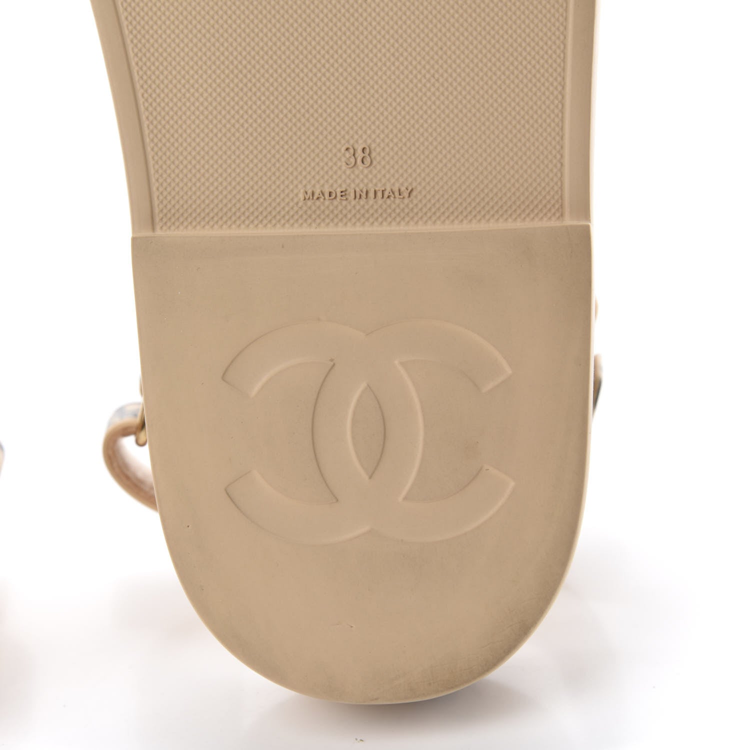 Chanel Rubber CC Dad Sandals 38 Beige 7 of 11