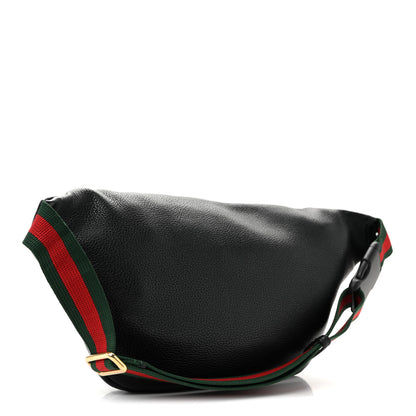 Gucci Grained Calfskin Logo Belt Bag Black 3 of 11