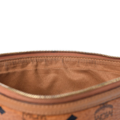 MCM Visetos Medium Stark Wristlet Pouch Cognac 12 of 12