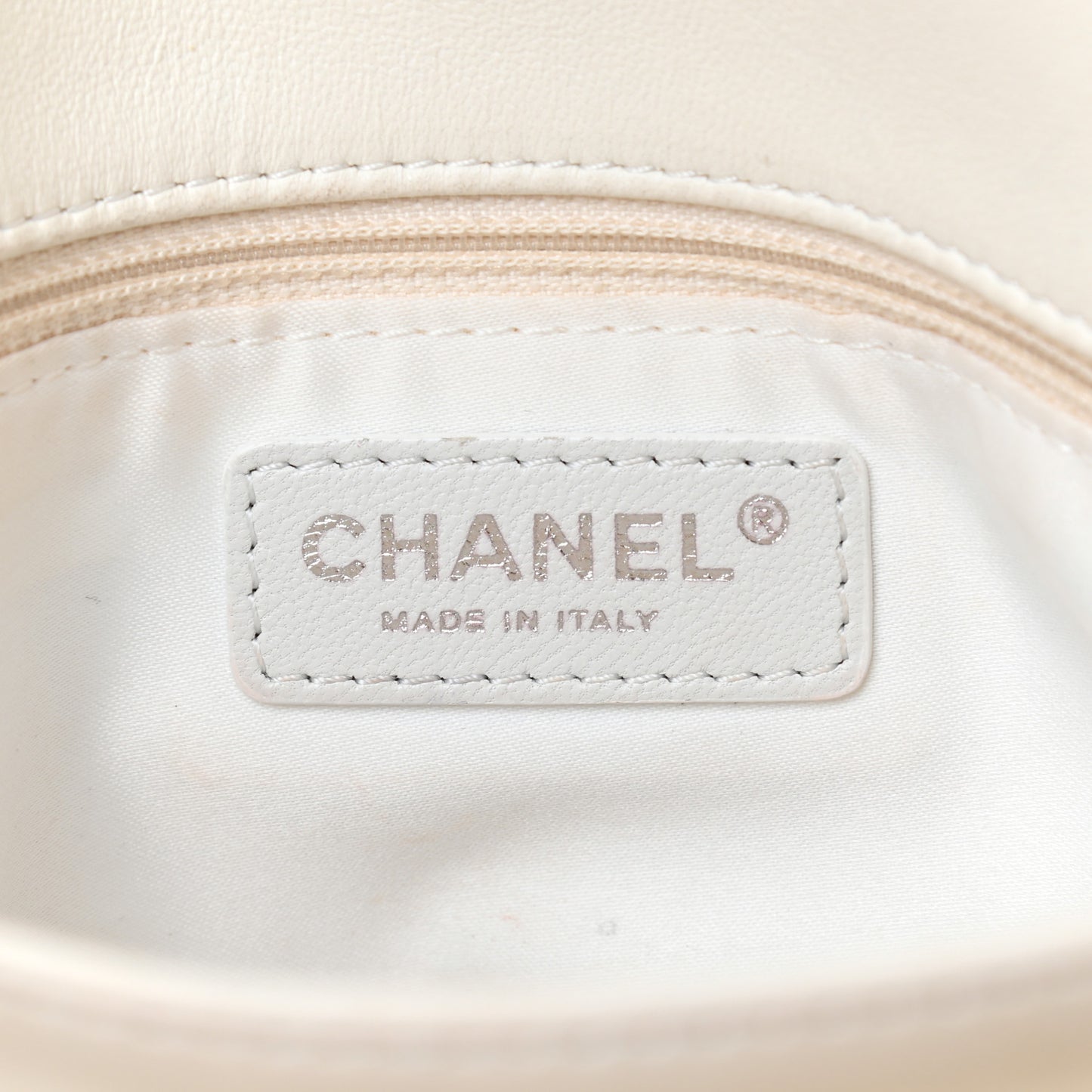 Patent Quilted 3 Pocket Single Flap Light Yellow