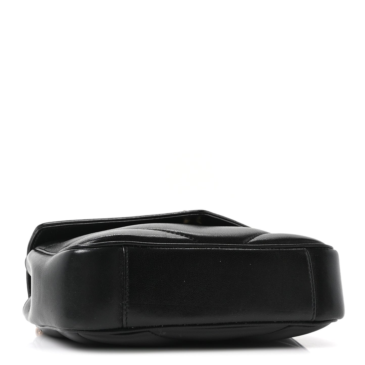 Lambskin Chevron Quilted Mini LouLou Black