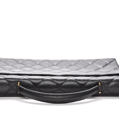 Chanel Caviar Quilted Briefcase Laptop Bag Black 14 of 19