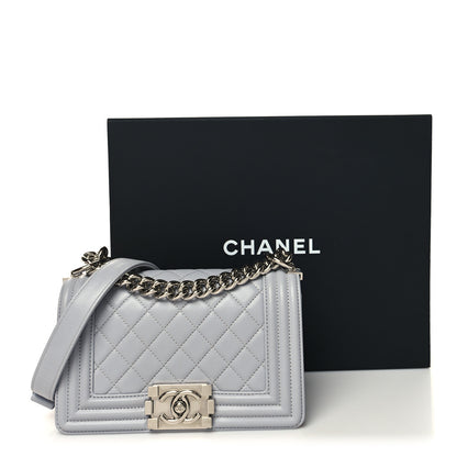 Chanel Calfskin Quilted Small Boy Flap Grey 12 of 12