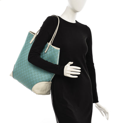 Gucci Monogram Tote Turquoise White 2 of 9