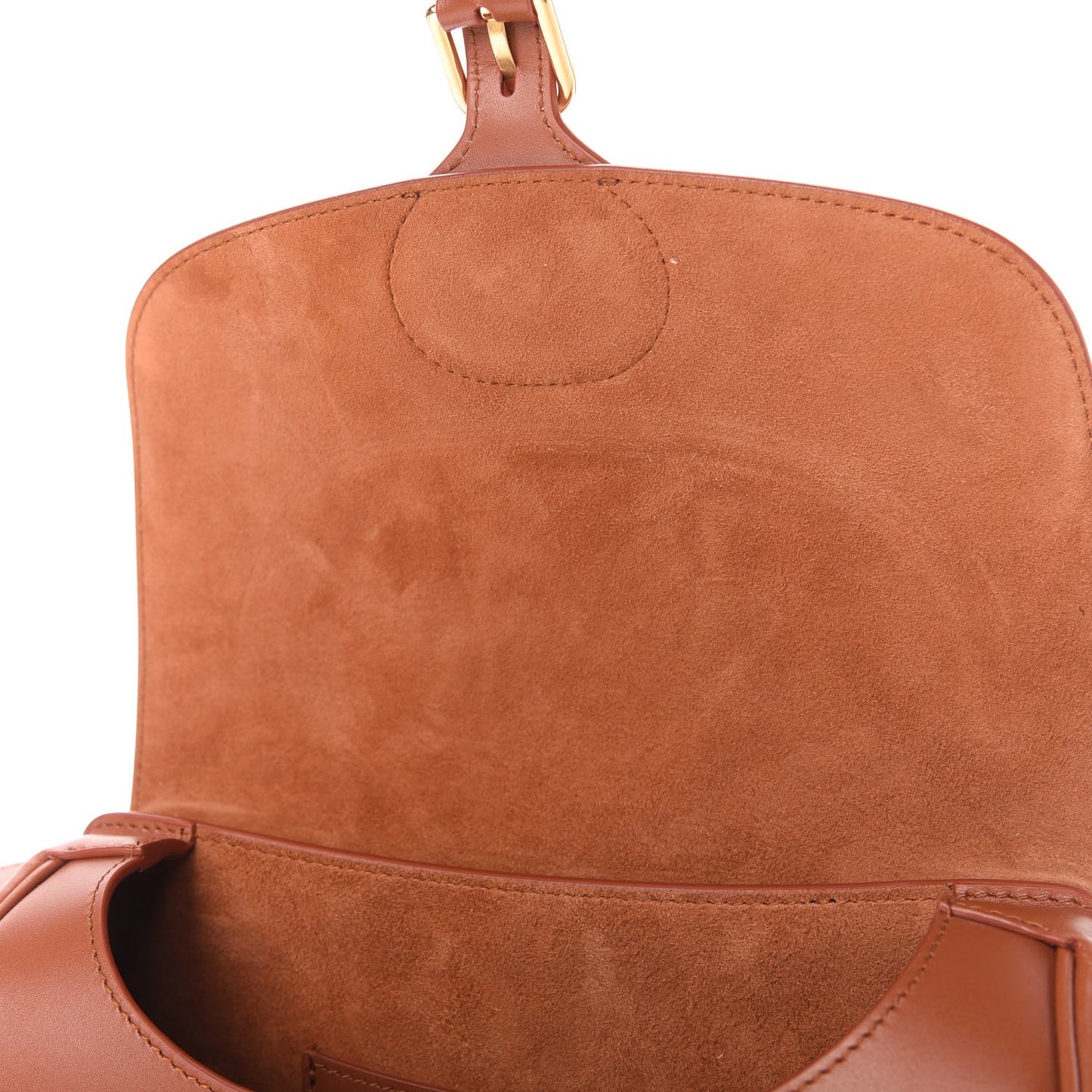 Box Calfskin Medium Bobby Flap Dark Tan