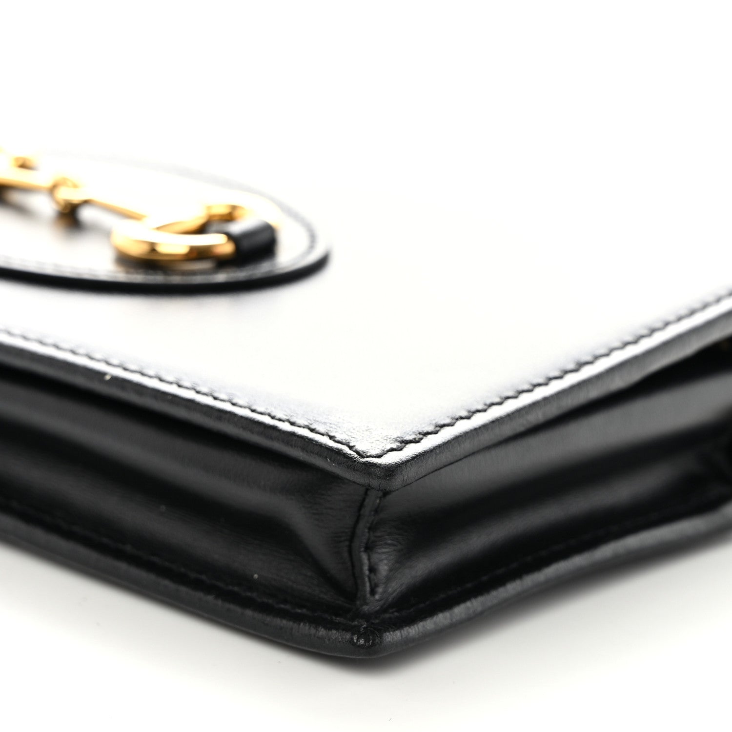 Gucci Boarded Plutone Calfskin Horsebit 1955 Wallet On Chain Black 10 of 11