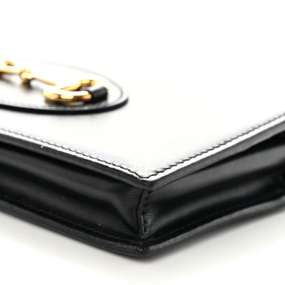 Gucci Boarded Plutone Calfskin Horsebit 1955 Wallet On Chain Black 10 of 11