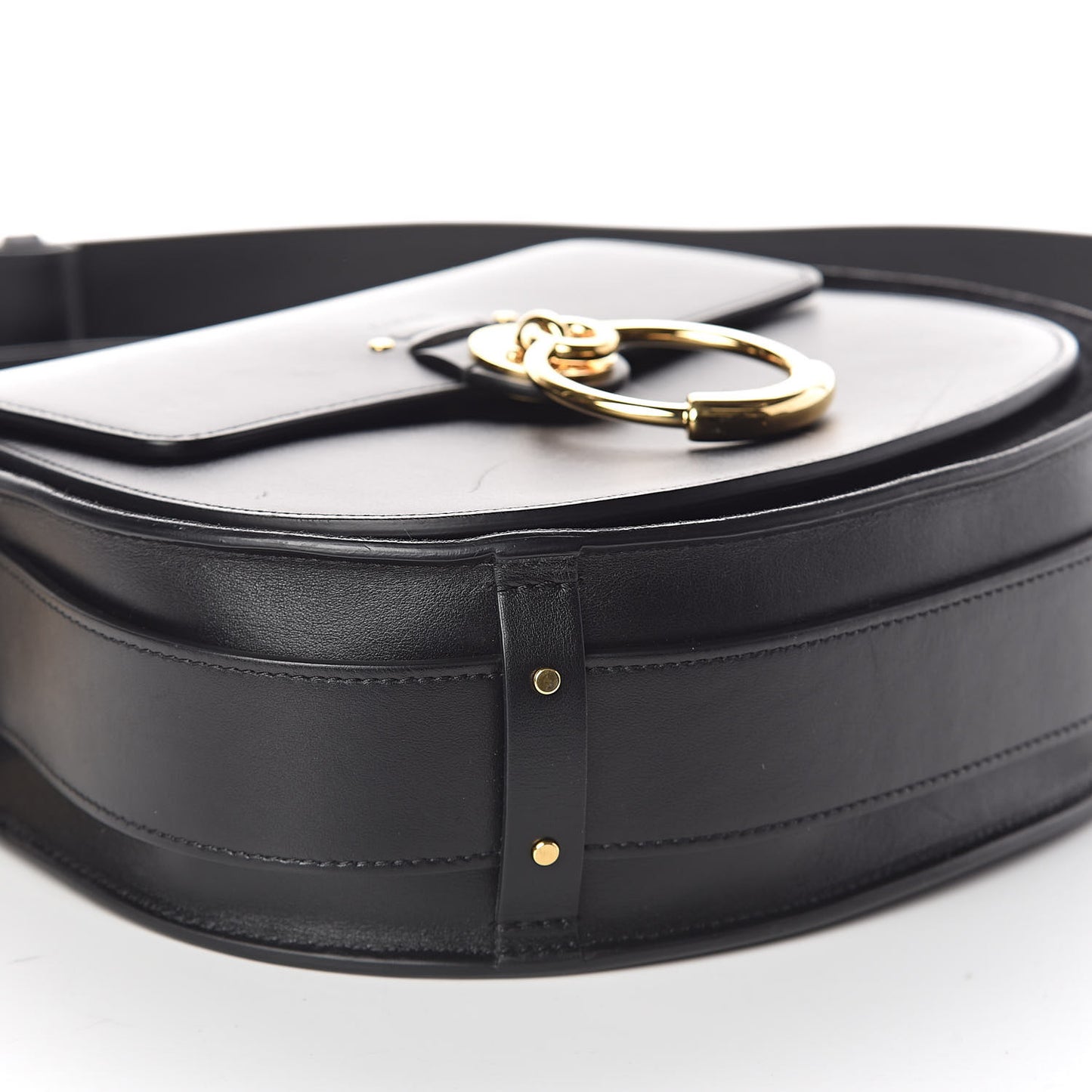Calfskin Suede Large Tess Bag Black