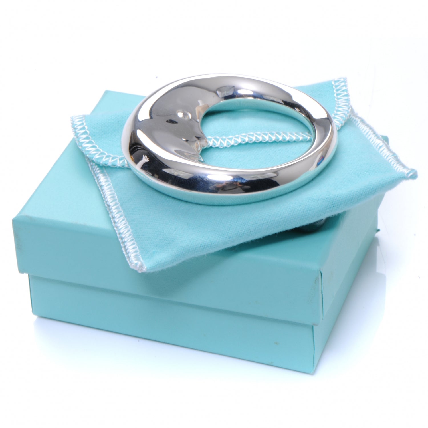 Tiffany Sterling Silver Man On Moon Baby Rattle 4 of 4