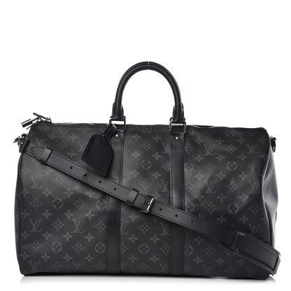 Louis Vuitton Monogram Eclipse Keepall Bandouliere 45 1 of 12