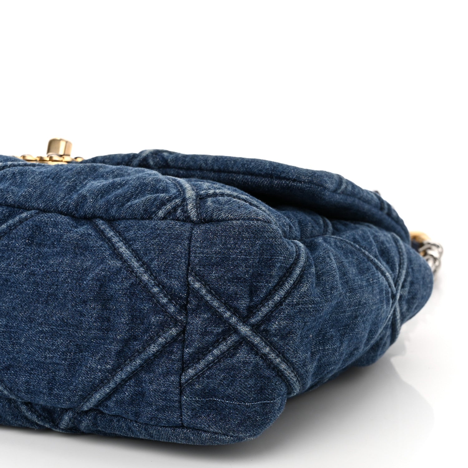 Chanel Denim Quilted Large Chanel 19 Flap Blue 10 of 10