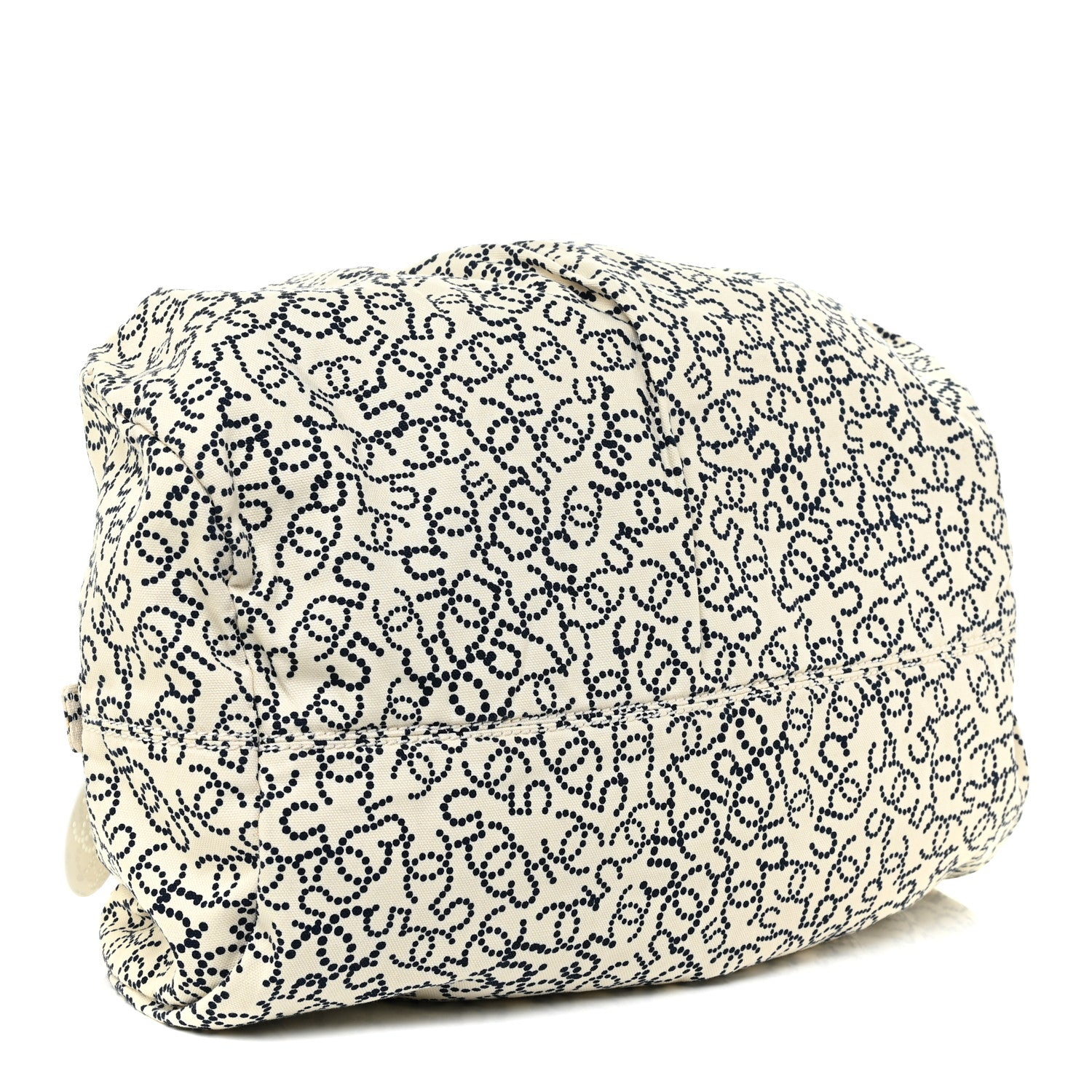 Chanel Canvas Logo CC Bowler Bag Ivory Black 4 of 12