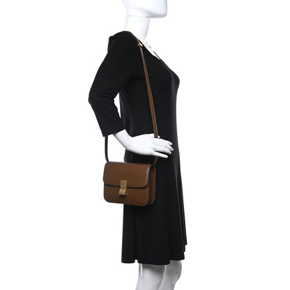 Celine Box Calfskin Teen Classic Box Flap Bag Camel 2 of 13