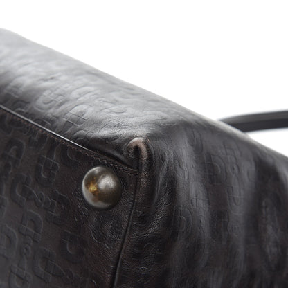 Gucci Calfskin Horsebit Embossed Medium Babouska Shopping Tote Dark Brown 12 of 14