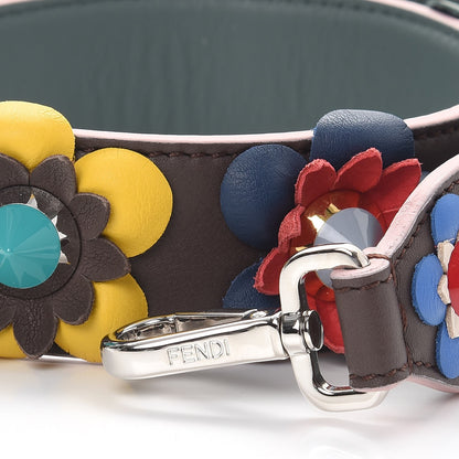 Fendi Vitello Dolce Flowerland Studded Strap You Moresco Malachite 5 of 5