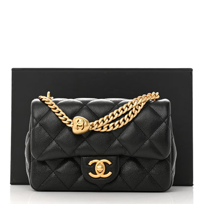 Chanel Caviar Quilted Mini Sweetheart Rectangular Flap Black 11 of 11