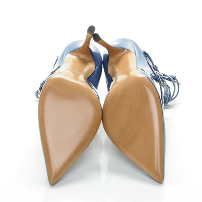 Valentino Garavani Patent Love Latch 100mm Pumps 35 Indaco Poudre 5 of 7