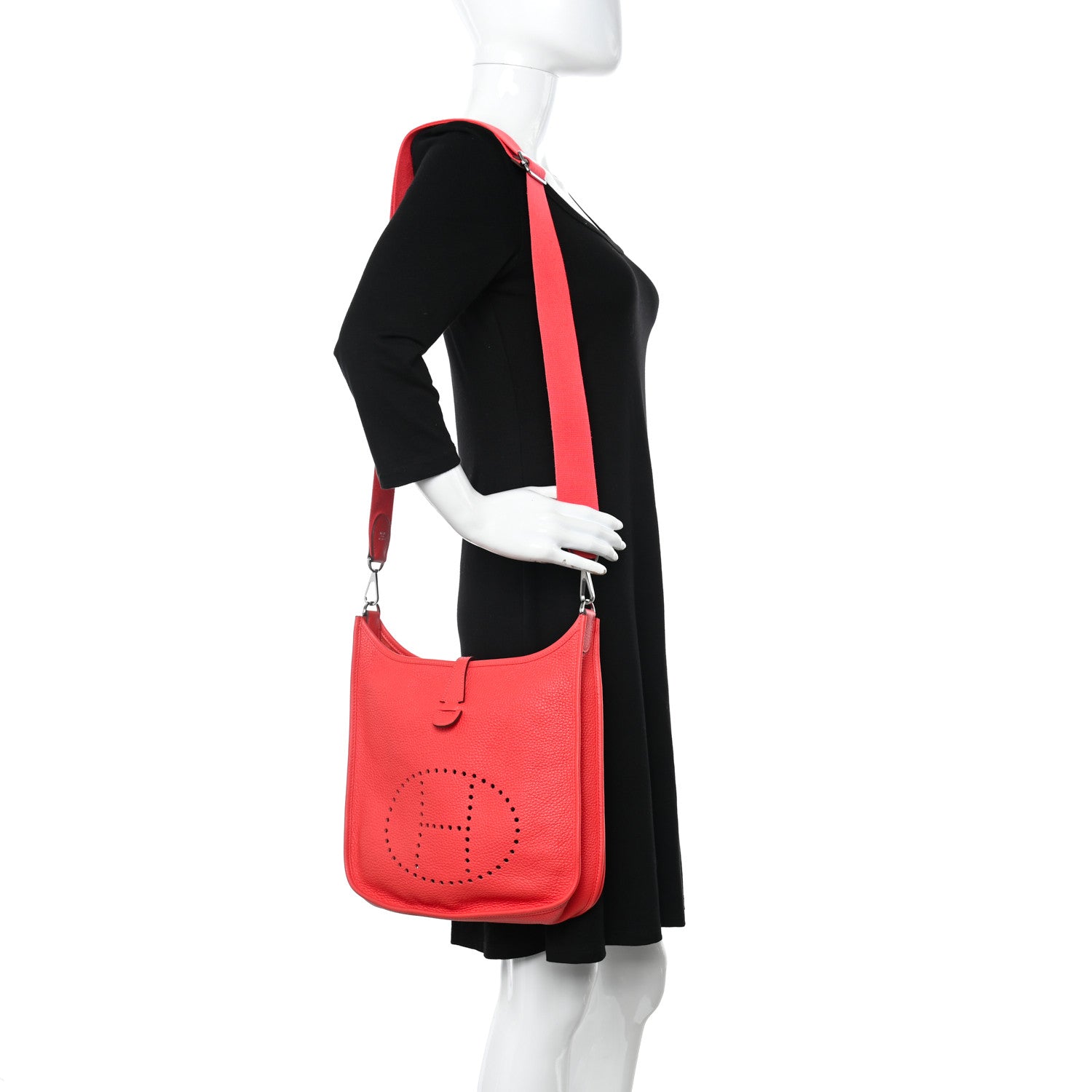 Hermes Taurillon Clemence Evelyne III PM Rose Jaipur 2 of 12