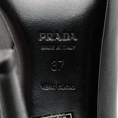 Prada Vitello Ankle Boots 37 Grey 7 of 7