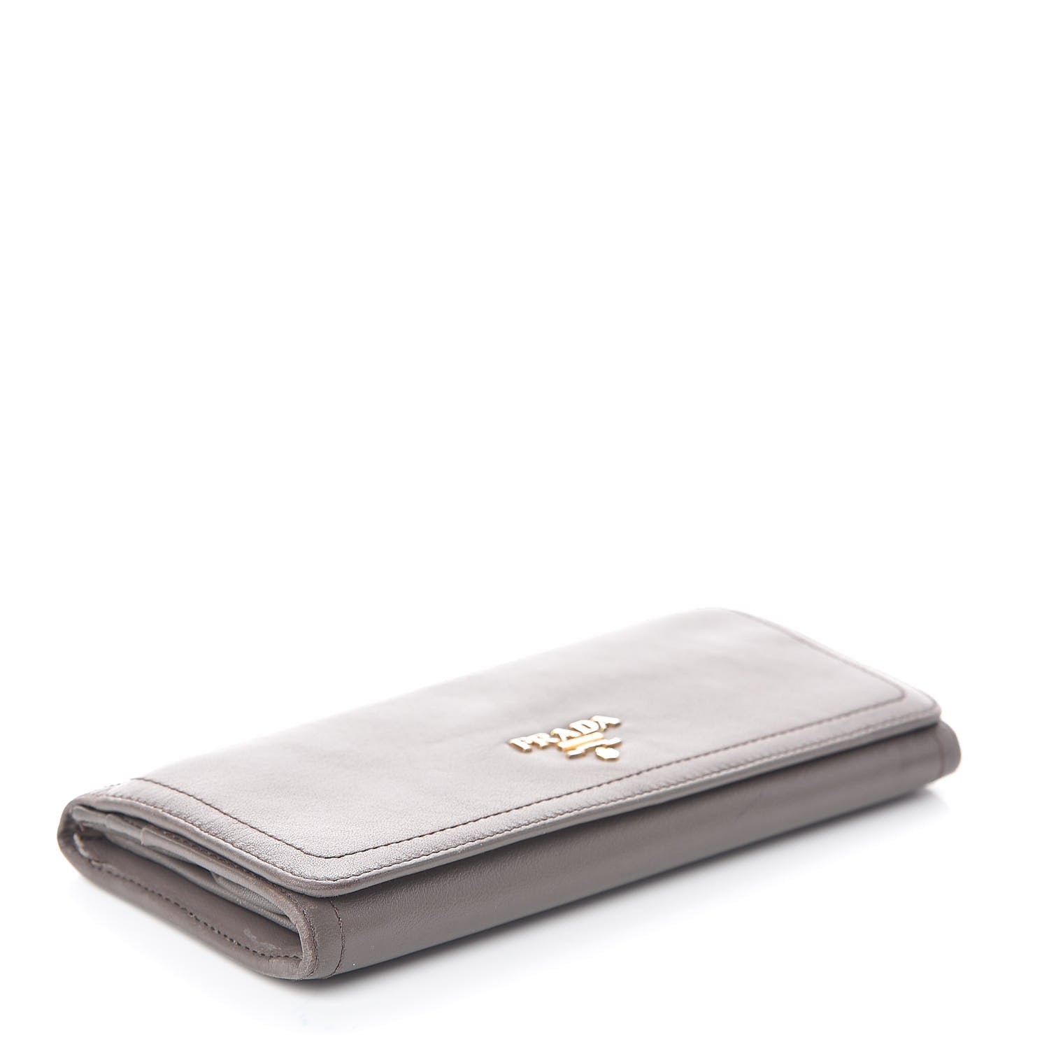 Prada Calfskin Continental Flap Wallet Argilla 4 of 6