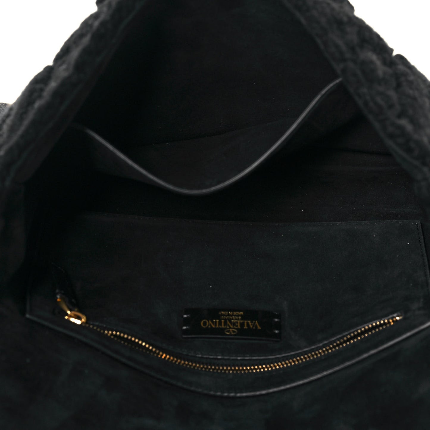 Cashmere Large Roman Stud Shoulder Bag Black