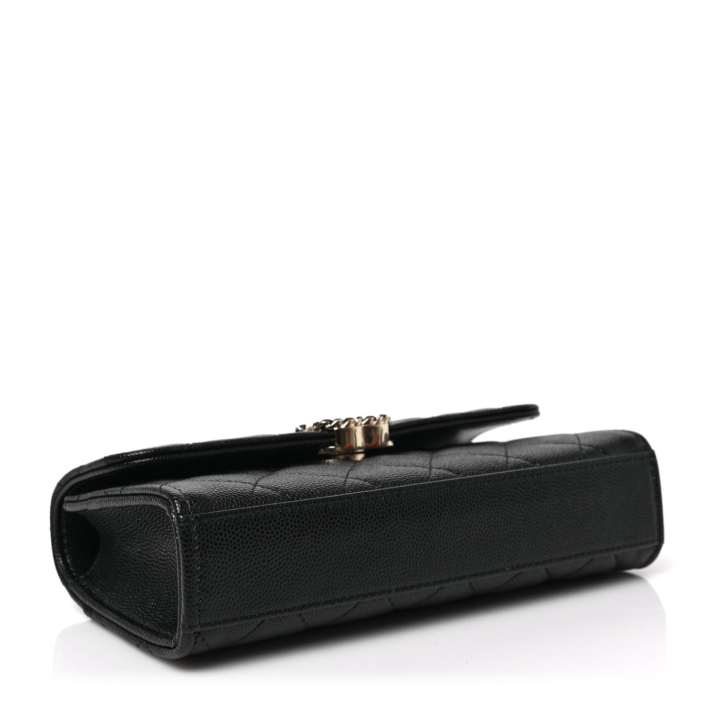Caviar Quilted Chain Match Top Handle Phone Holder With Chain Black