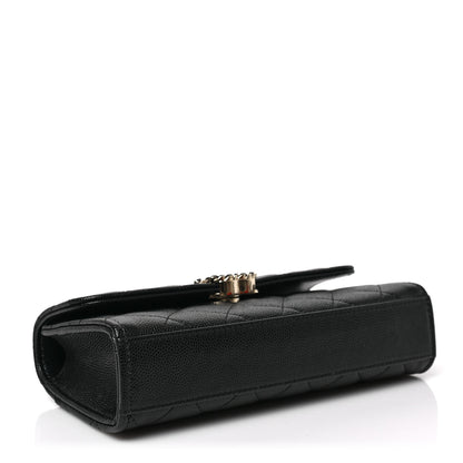 Chanel Caviar Quilted Chain Match Top Handle Phone Holder With Chain Black 3 of 8