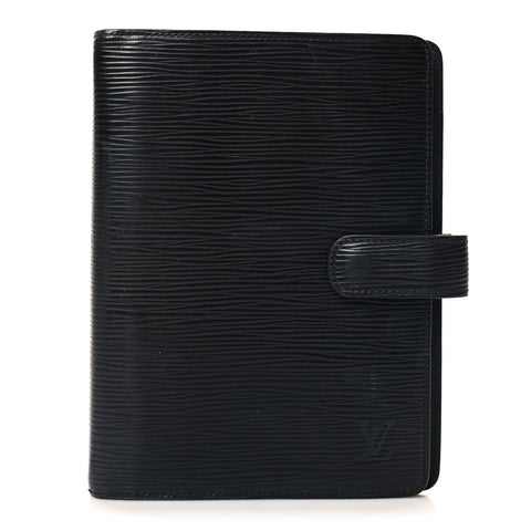 Epi Medium Ring Agenda Cover Black