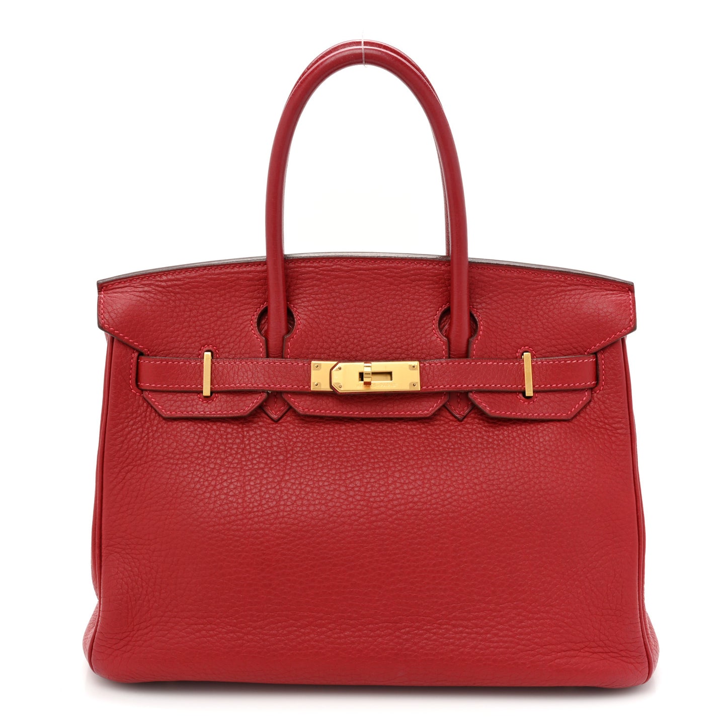 Taurillon Clemence Birkin 30 Rouge Vif