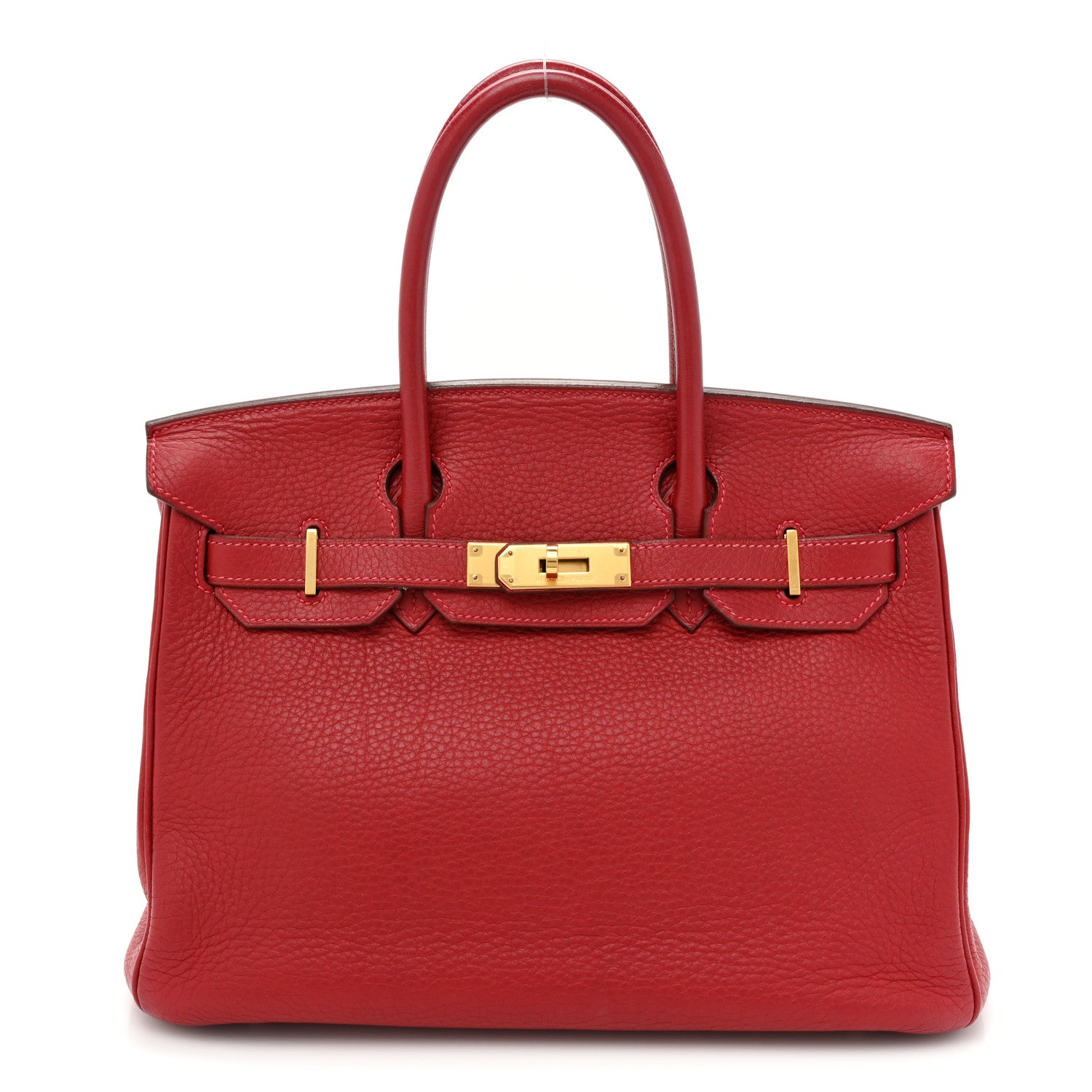 Hermes Taurillon Clemence Birkin 30 Rouge Vif 1 of 16