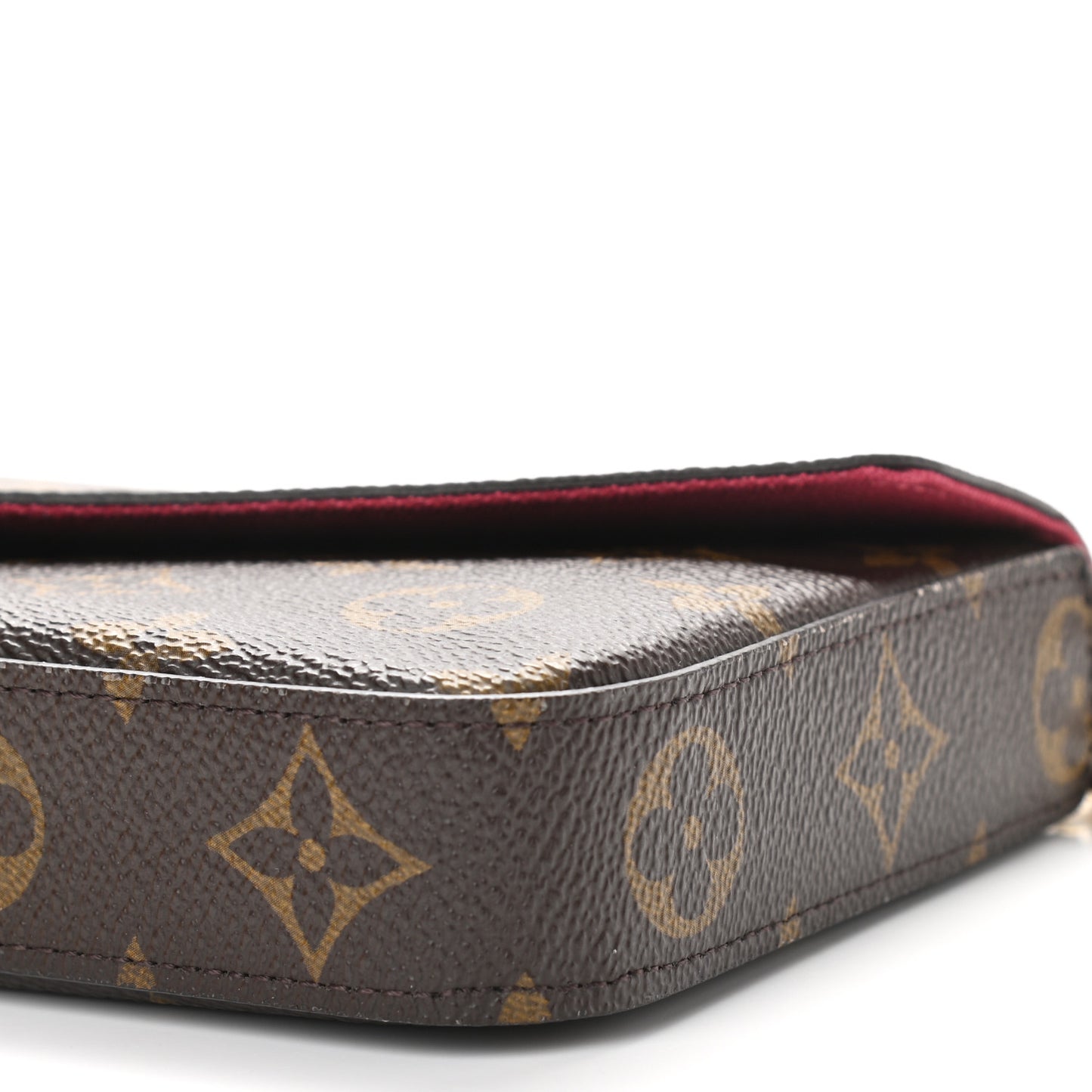 Monogram Pochette Felicie Chain Wallet Fuchsia