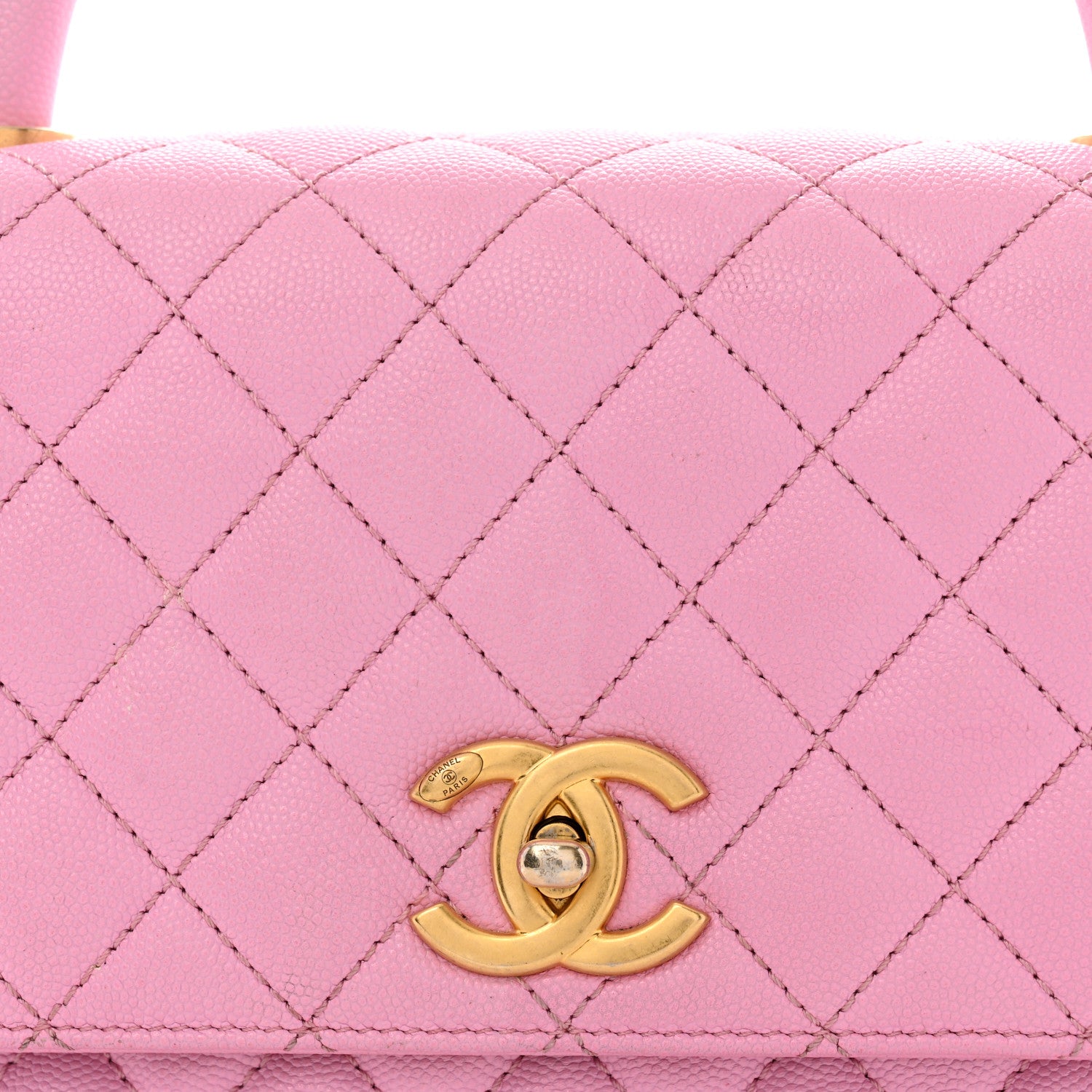 Chanel Caviar Quilted Small Coco Chain Handle Flap Lilac 8 of 16