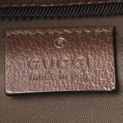 Gucci GG Supreme Monogram Textured Calfskin Web Ophidia Vanity Cosmetic Case Beige Ebony New Acero 6 of 8