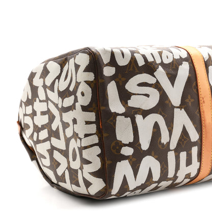 Louis Vuitton Monogram Graffiti Keepall 50 Silver 8 of 11