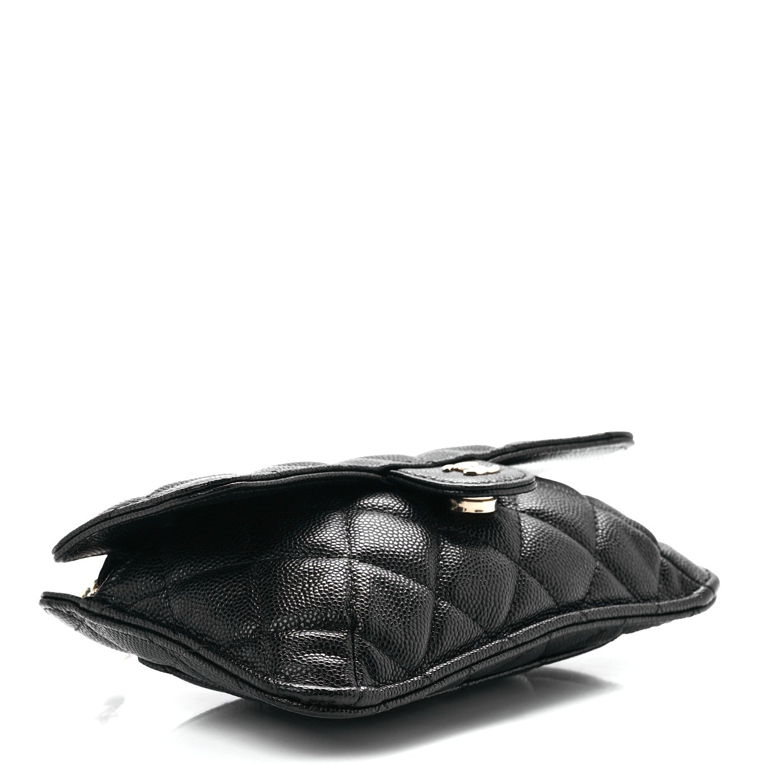Chanel Caviar Fabric Quilted Foldable Tote With Chain Black Multicolor 14 of 19