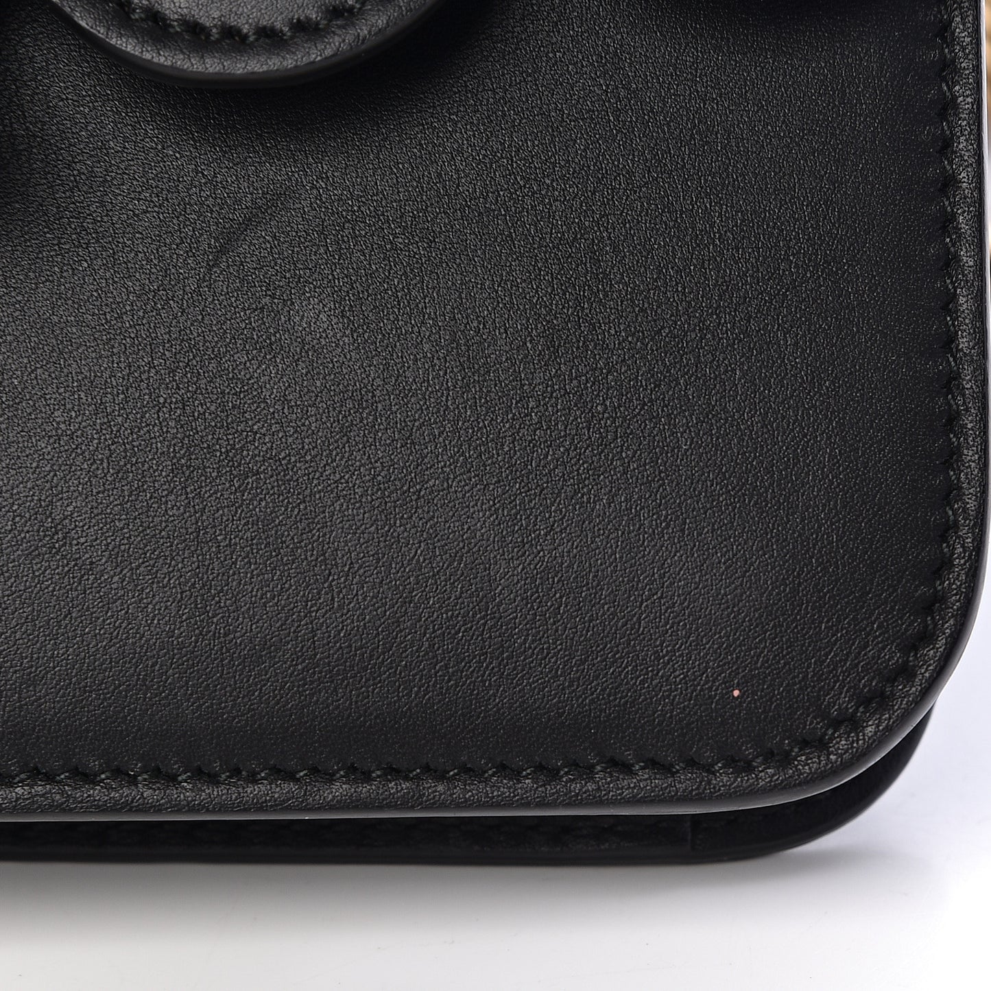 Calfskin Peony Small Chain Shoulder Bag Black