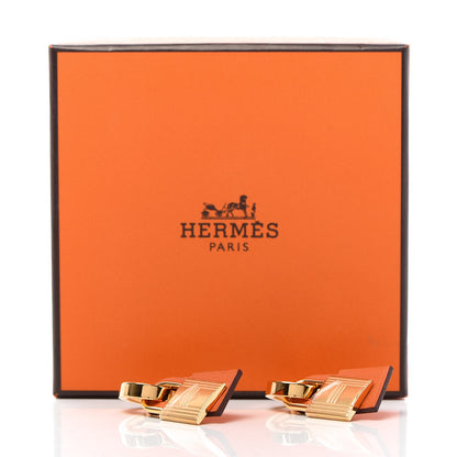 Hermes Swift O'Kelly Earrings Orange 5 of 5